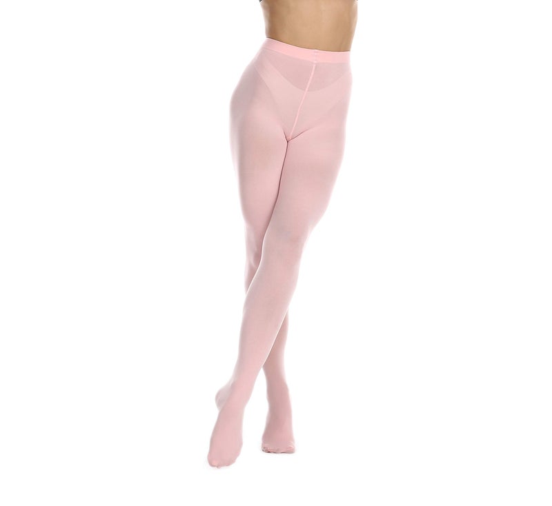 Frola Women's 80 Denier Soft Semi Opaque Solid Color Footed Pantyhose Tights(Large-X-Large,Pink) - Image 4